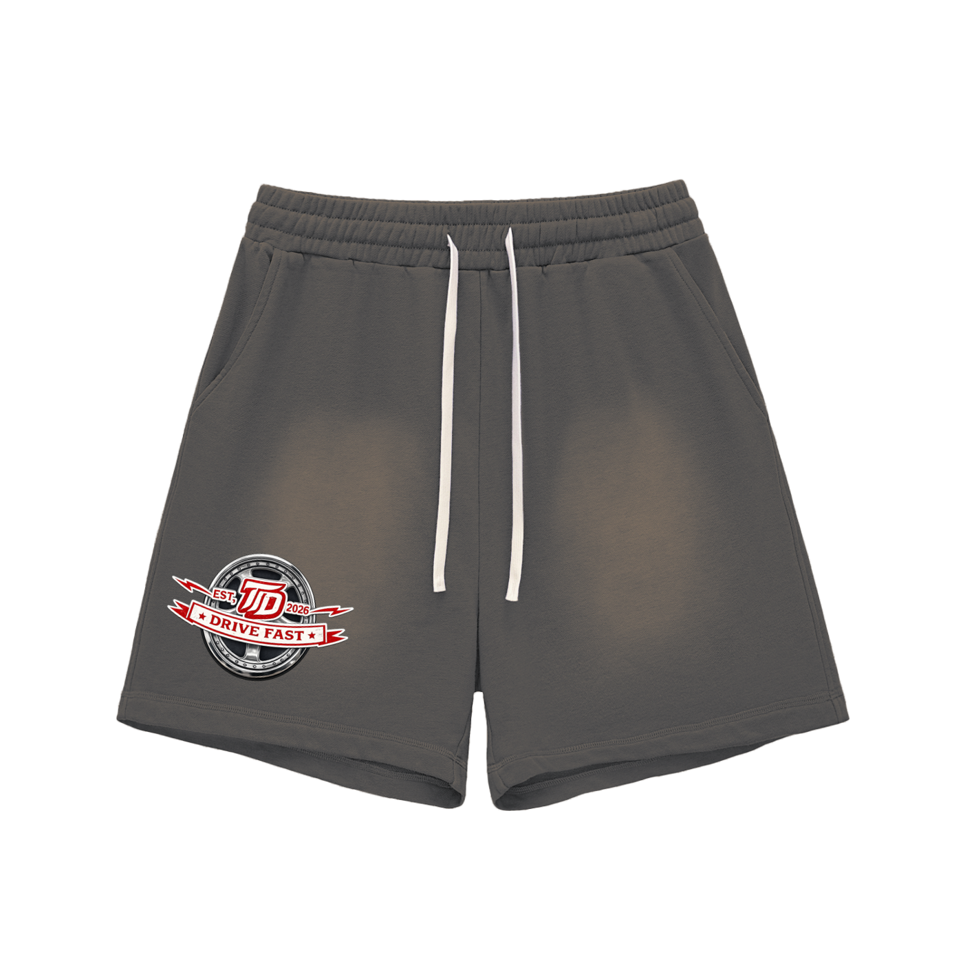 Mens Sun Fade Raw Edge torque drive shorts