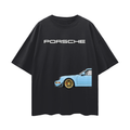Streetwear porsche Loose Drop Shoulder T-Shirt