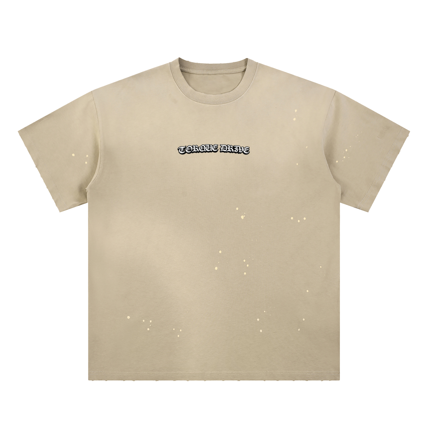 Hand-Frayed Sunfade Paint Splatter T-Shirt - torque drive / Fourcelo collab shirt LIMITED
