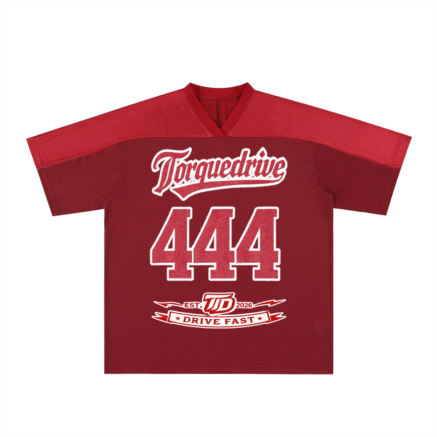 Oversized Mesh V-Neck Torque Drive Jersey