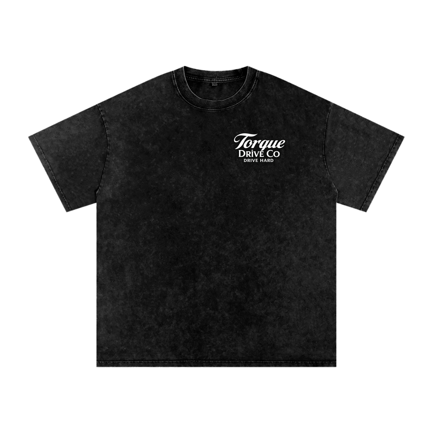 Snow Washed Torque Drive Oversized Cotton T-Shirt