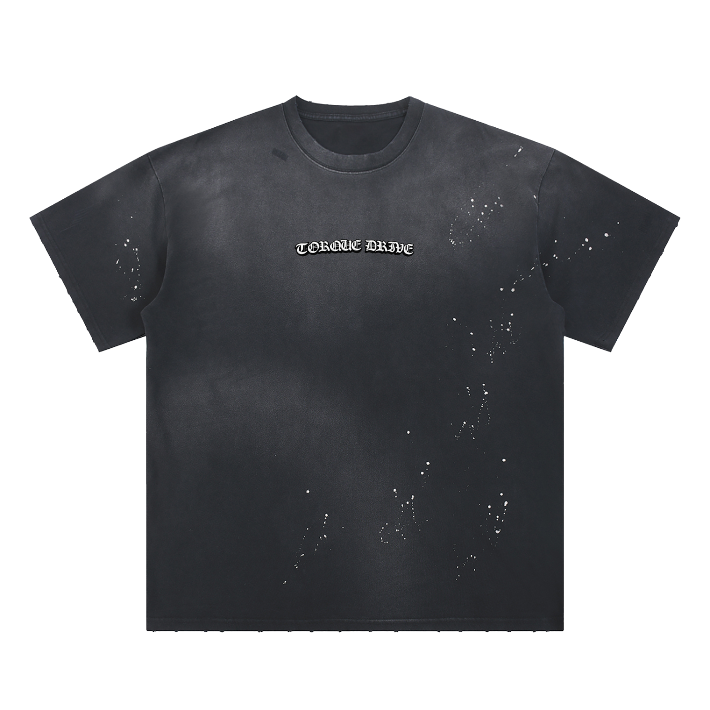 Hand-Frayed Sunfade Paint Splatter T-Shirt - torque drive / Fourcelo collab shirt LIMITED