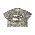 Unisex Torque Drive Leopard Print Boxy T-Shirt