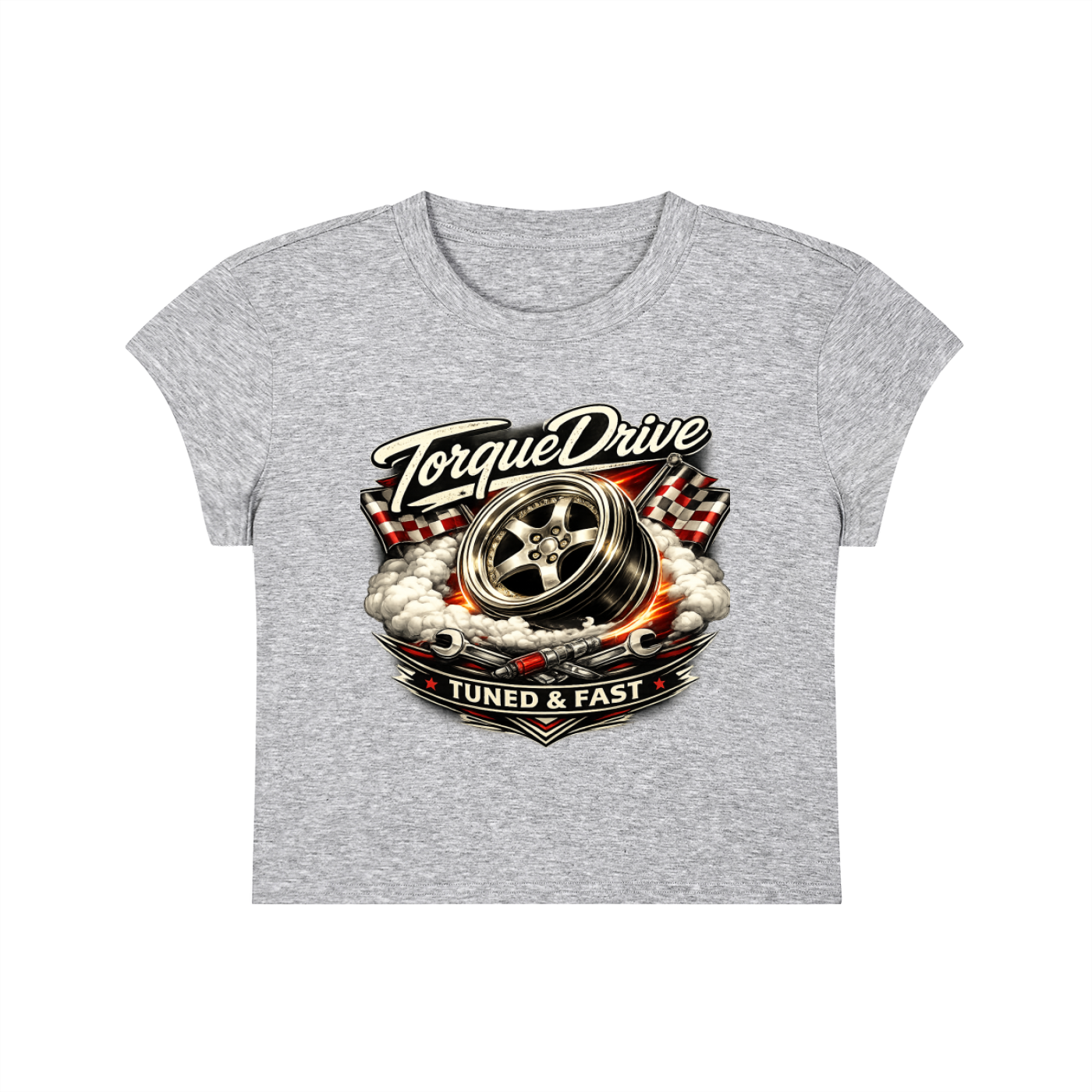 Women's Slim-Fit Torque Drive Cropped T-Shirt