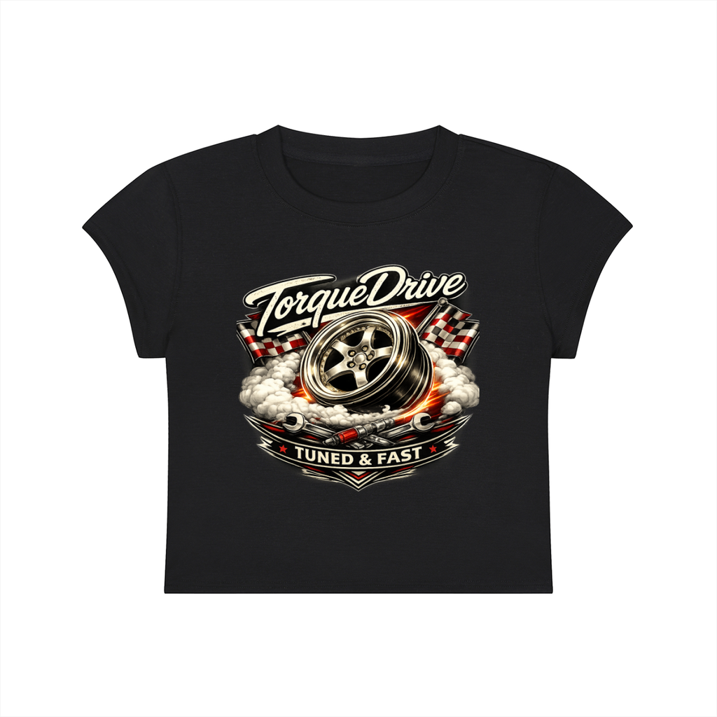 Women's Slim-Fit Torque Drive Cropped T-Shirt