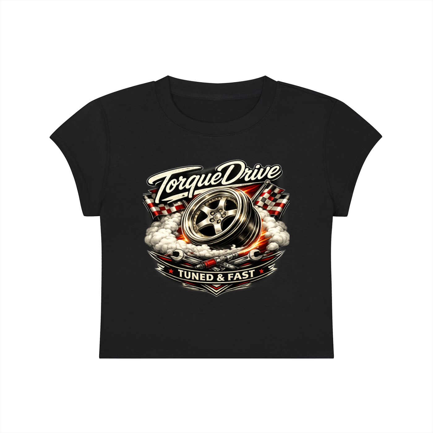 Women's Slim-Fit Torque Drive Cropped T-Shirt