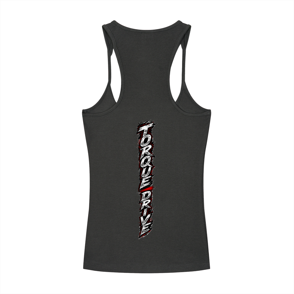 Womans torque drive Slim Fit Ribbed Racerback Tank Top