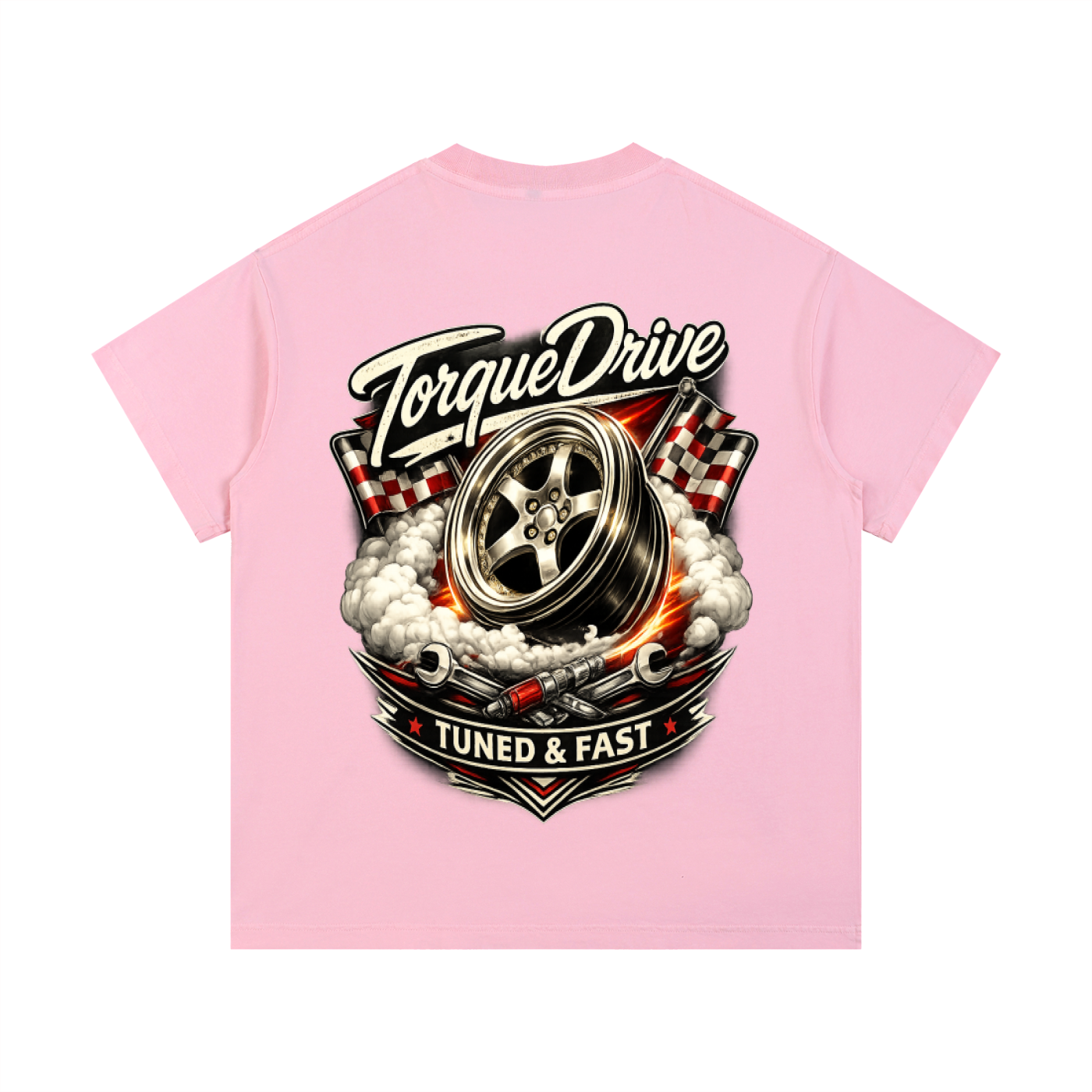 Mens Vintage Wash Torque Drive Cotton T-Shirt
