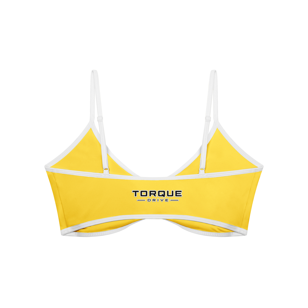 Women's Color Block Ruched V-Neck Sports Bra