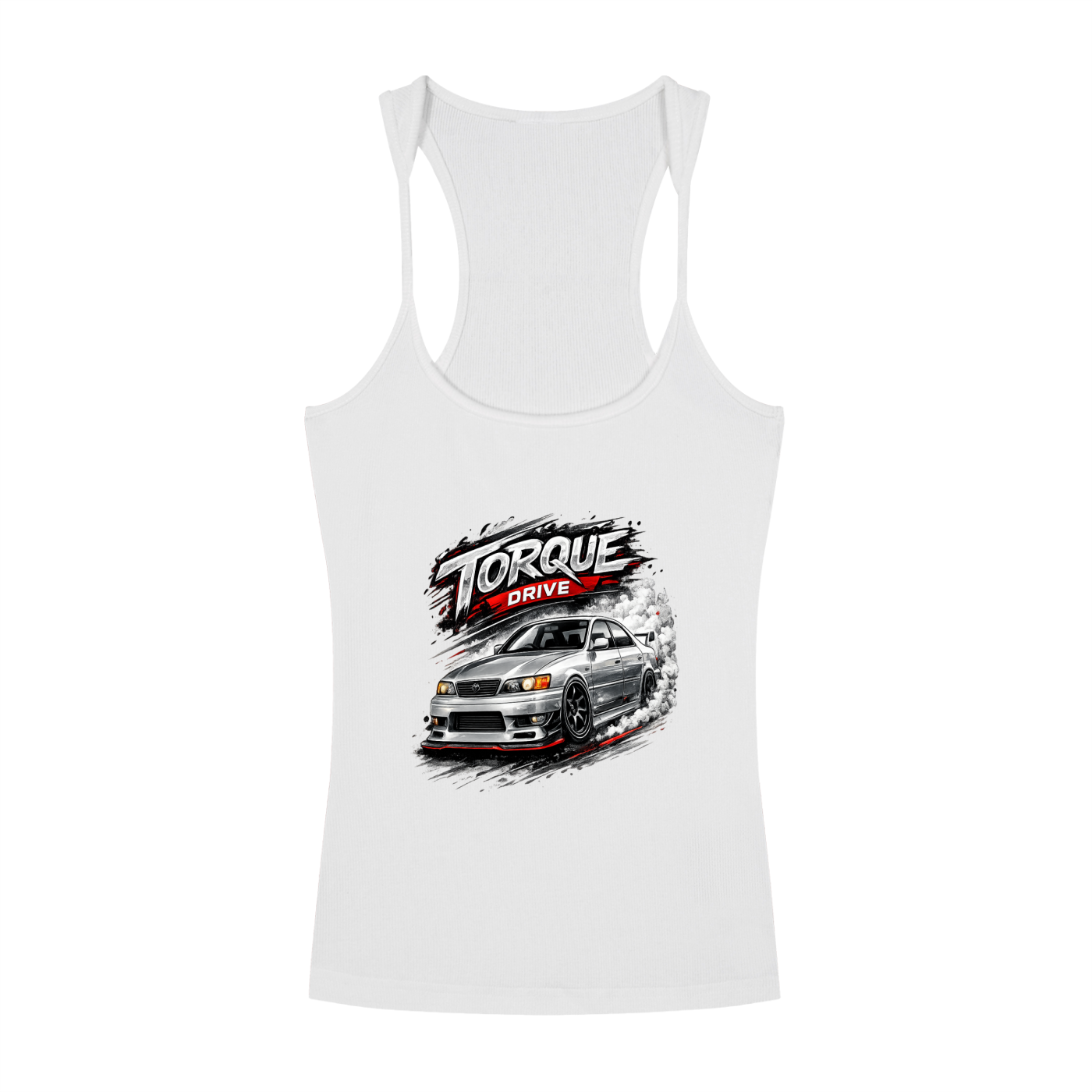 Womans torque drive Slim Fit Ribbed Racerback Tank Top