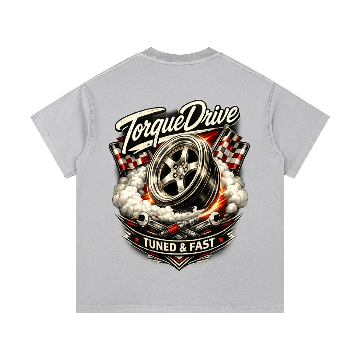 Mens Vintage Wash Torque Drive Cotton T-Shirt