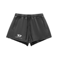 Snow Washed Raw Edge Drawstring Shorts