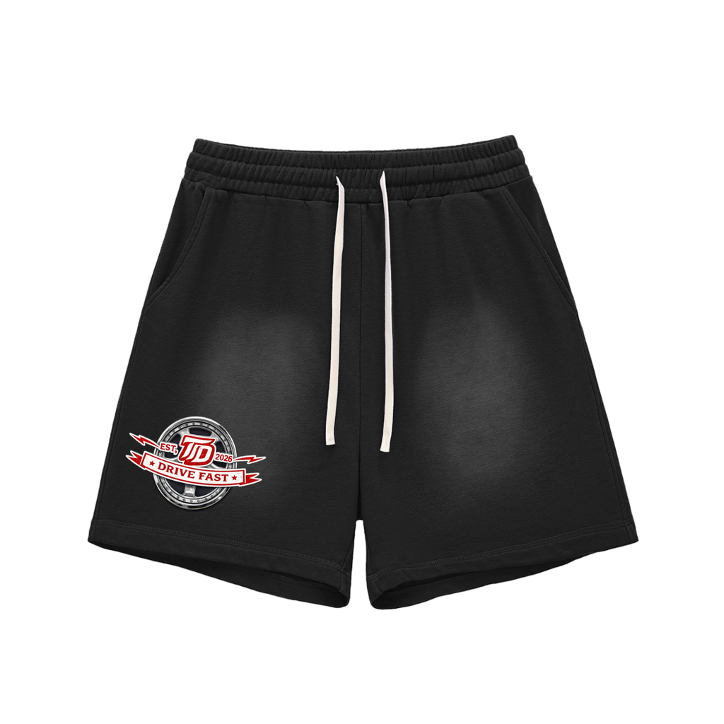 Mens Sun Fade Raw Edge torque drive shorts