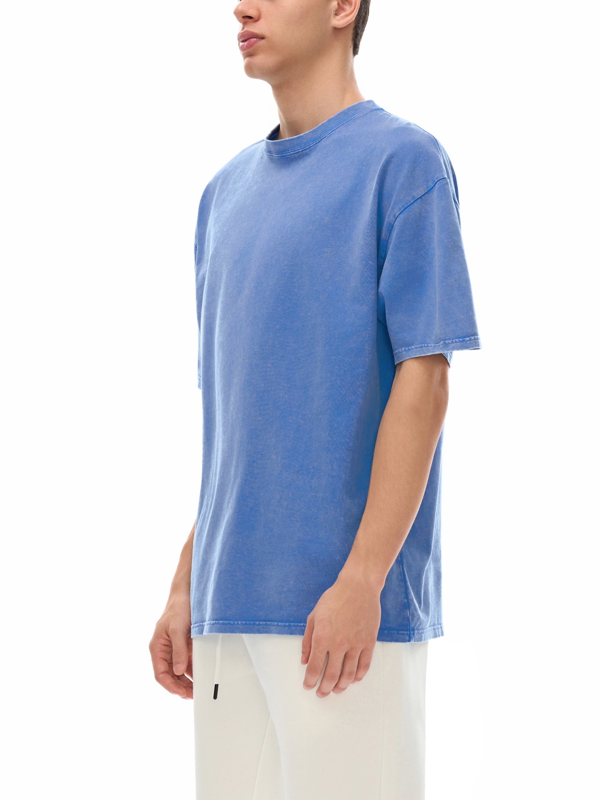 Snow Washed Torque Drive Oversized Cotton T-Shirt