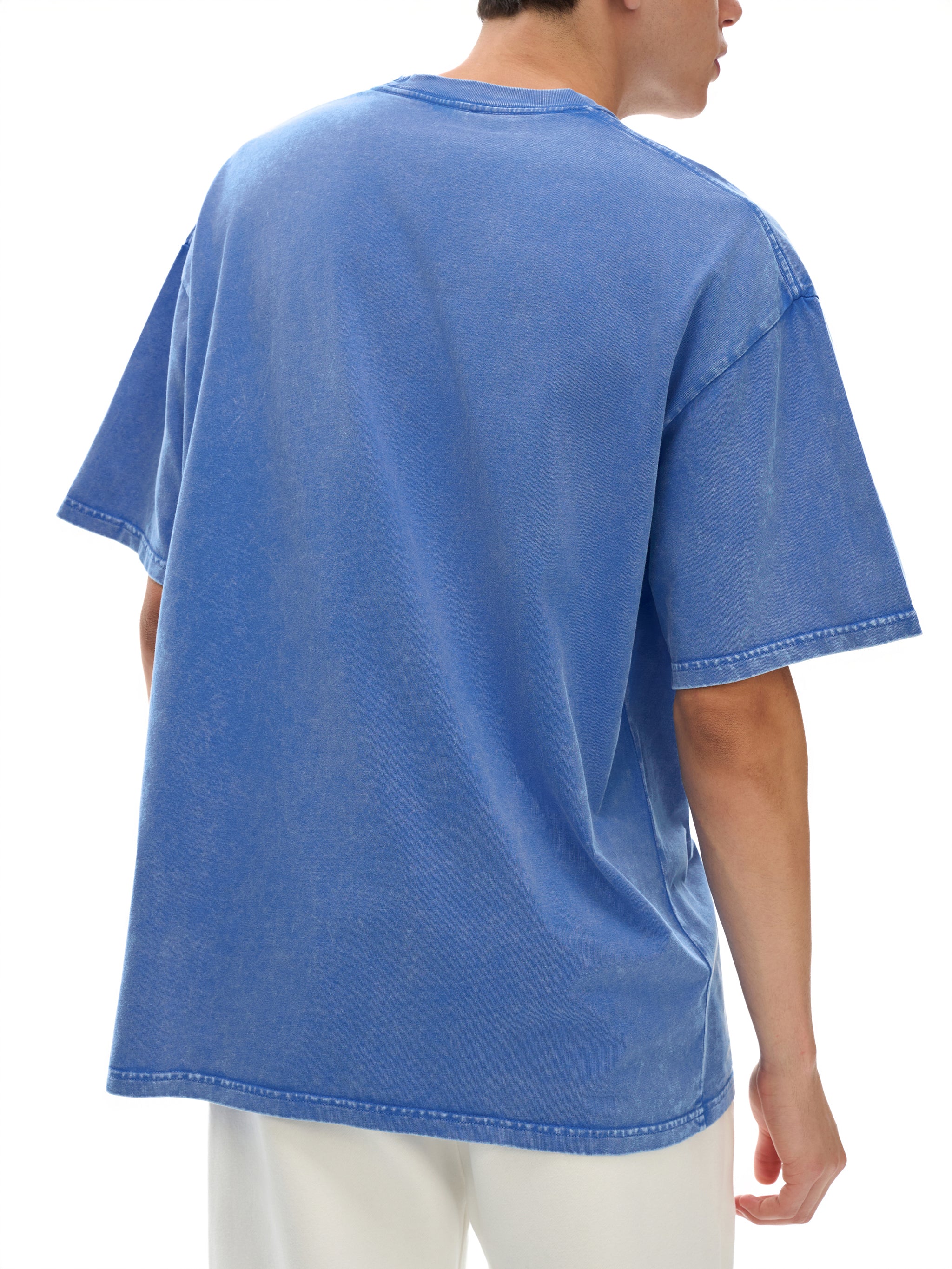 Snow Washed Torque Drive Oversized Cotton T-Shirt