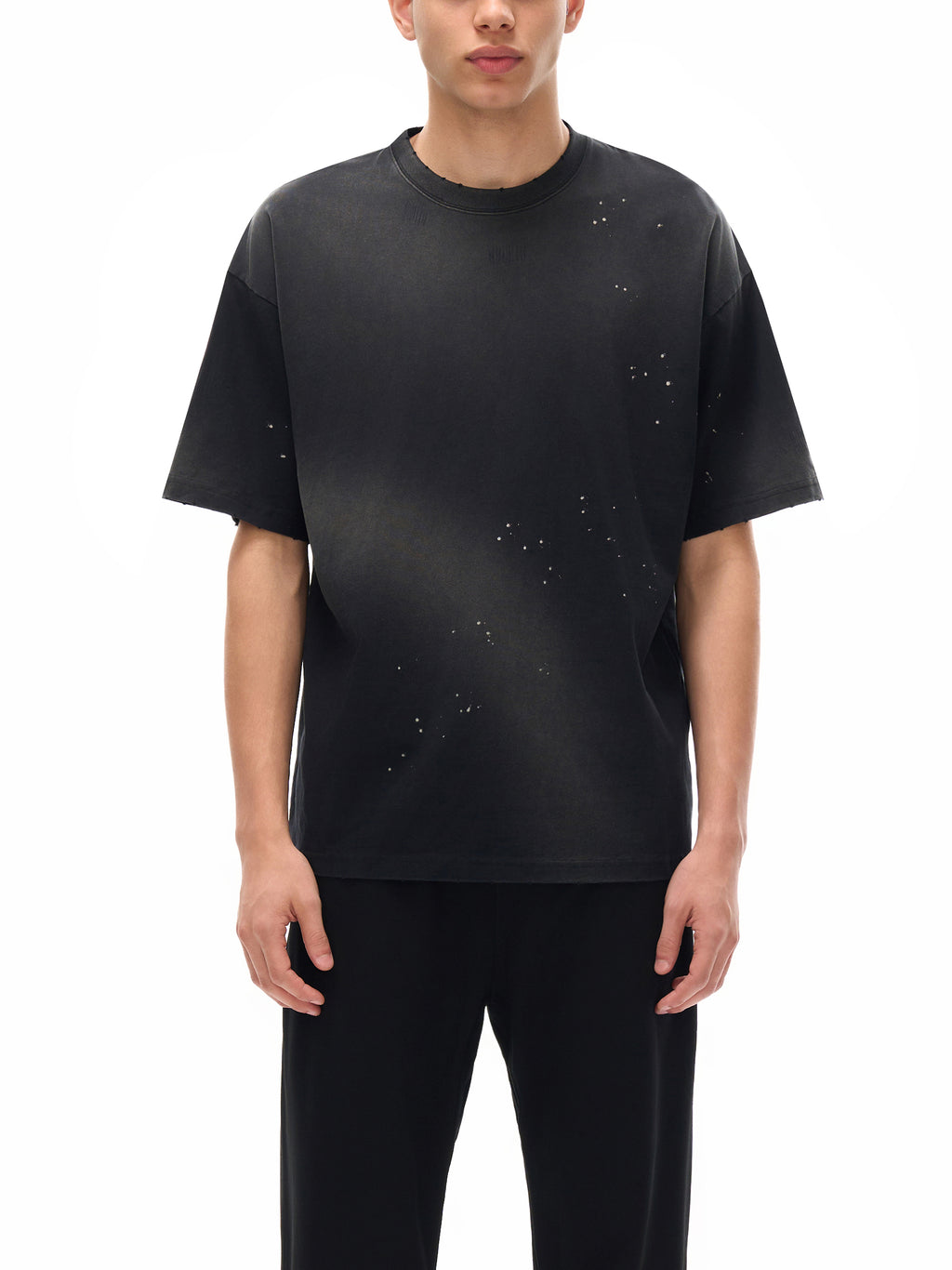 Hand-Frayed Sunfade Paint Splatter T-Shirt - torque drive / Fourcelo collab shirt LIMITED