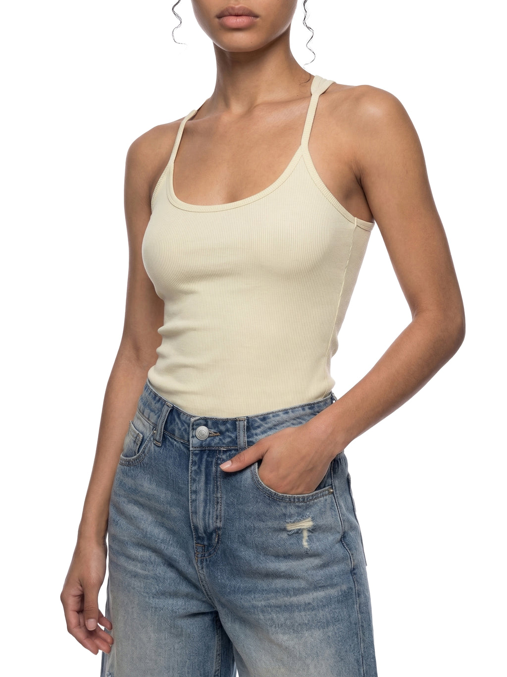 Womans torque drive Slim Fit Ribbed Racerback Tank Top