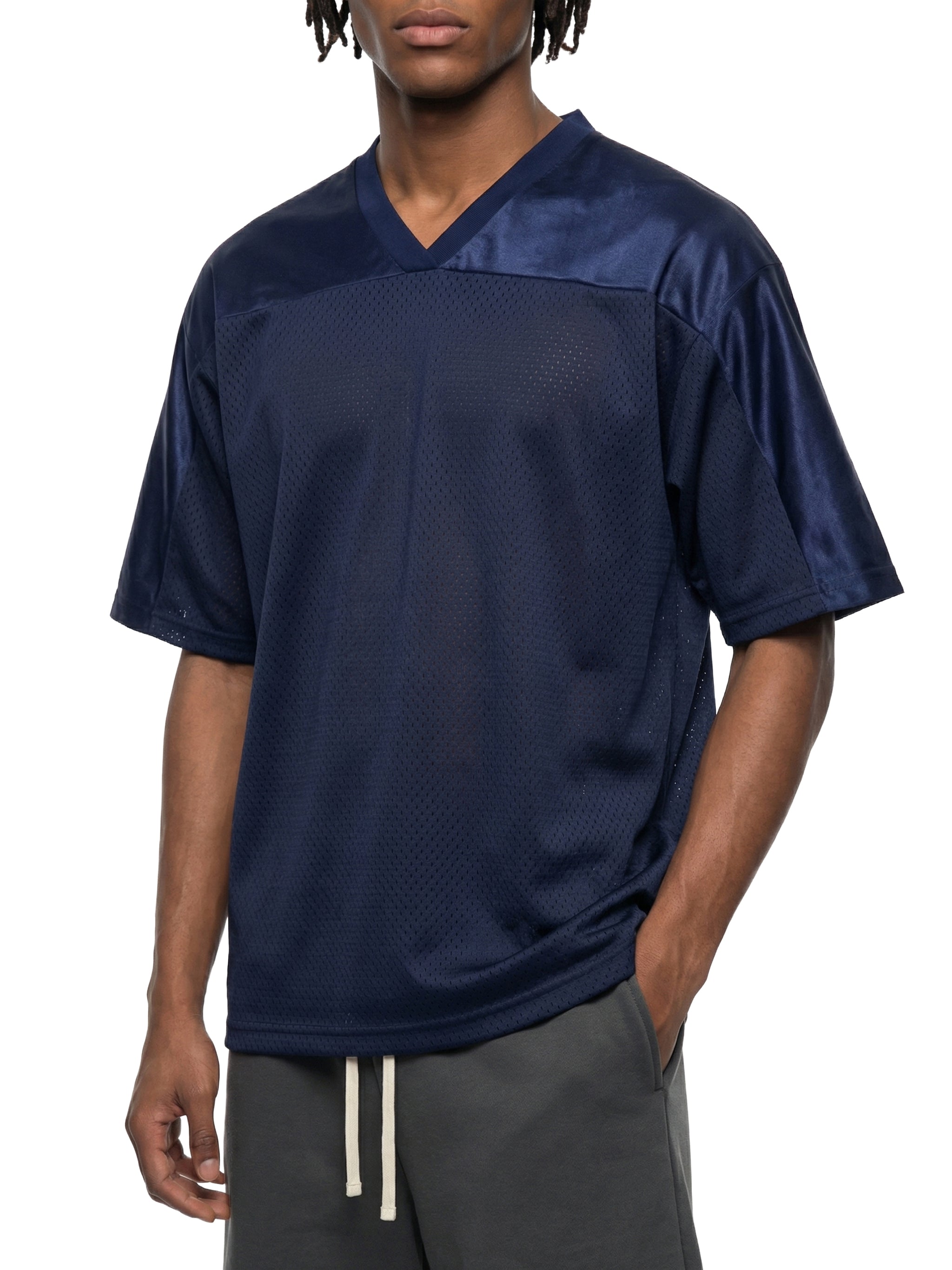Oversized Mesh V-Neck Torque Drive Jersey