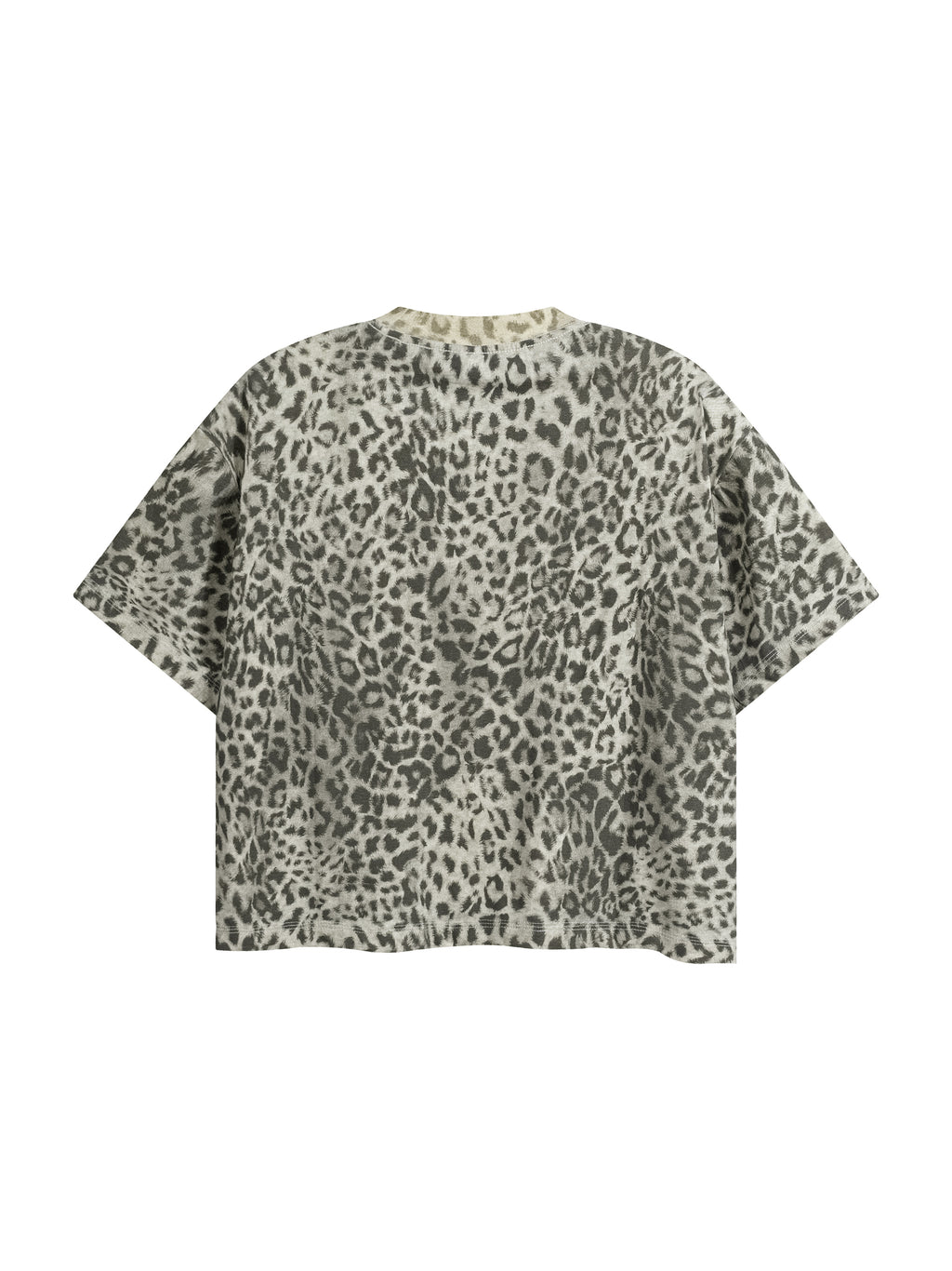 Unisex Torque Drive Leopard Print Boxy T-Shirt