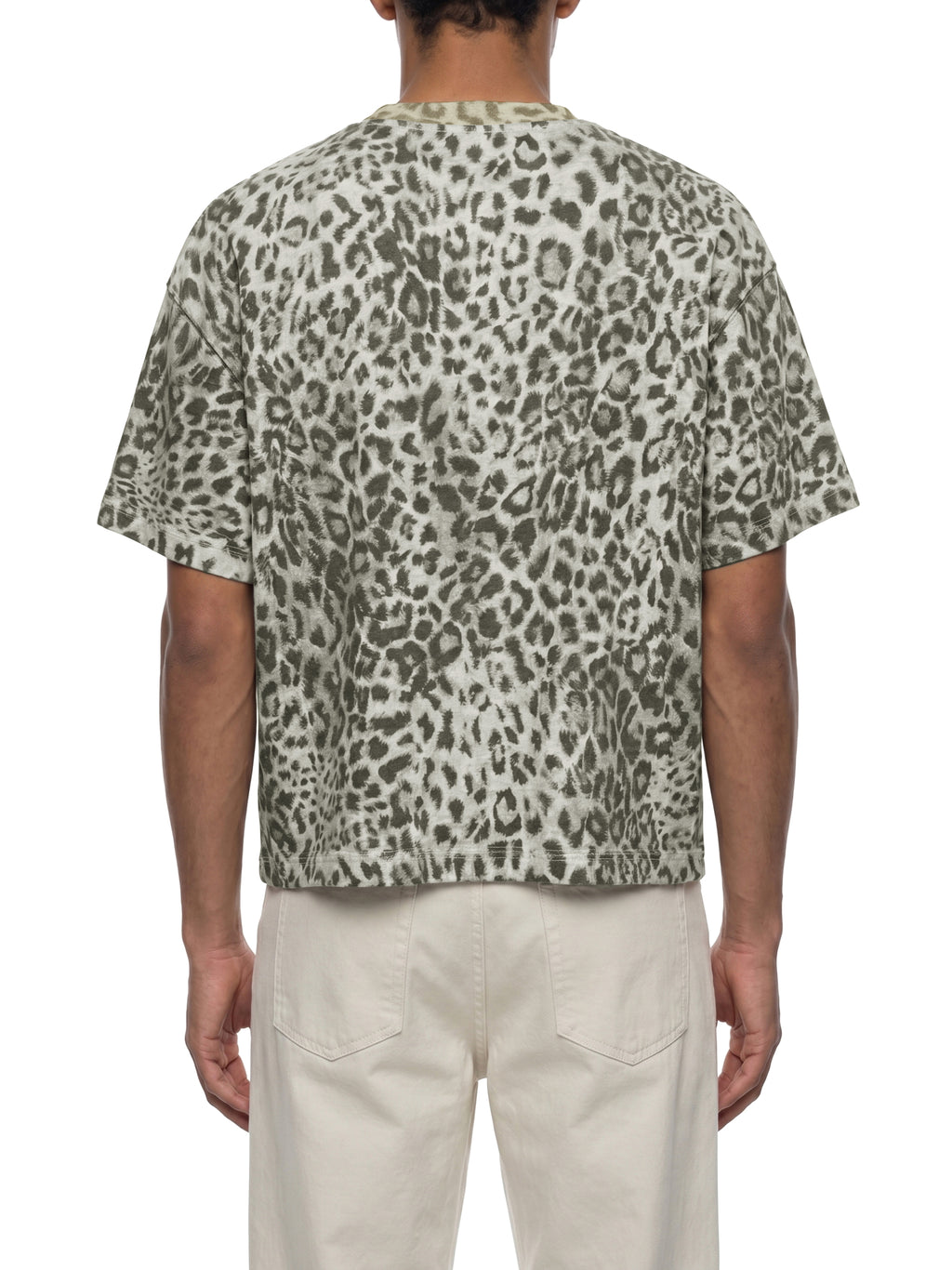 Unisex Torque Drive Leopard Print Boxy T-Shirt